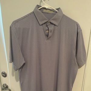 Peter Millar Featherweight Striped Polo Shirt - Medium - Preowned